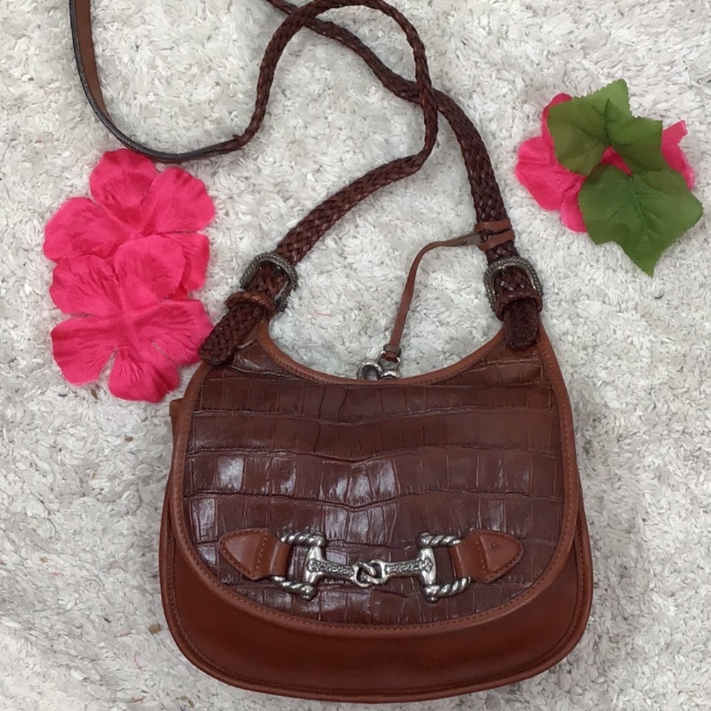 Brighton leather vintage messenger crossbody bag